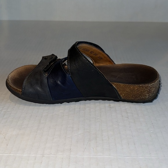 Think! Tri Color Leather Slide Sandals - Picture 4 of 10